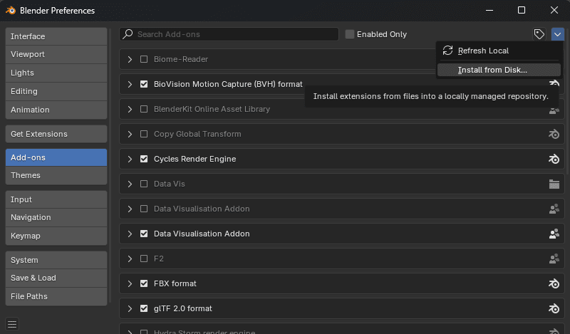 Preferences Installation